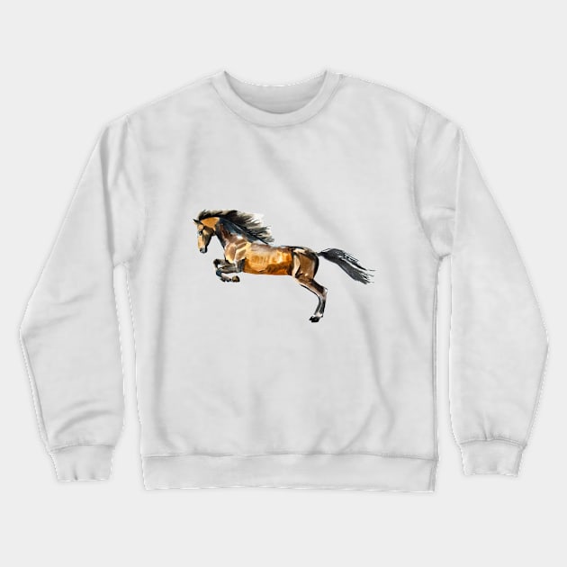 horse Crewneck Sweatshirt by VicaVeresk